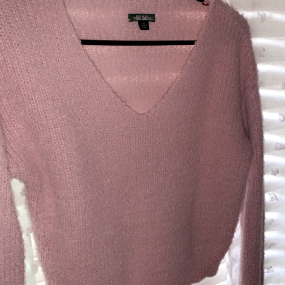 fuzzy pink long sleeve